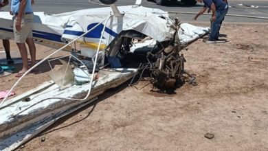 سقوط طائرة في الجونة