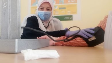 جانب من إجراء الكشف اليوم