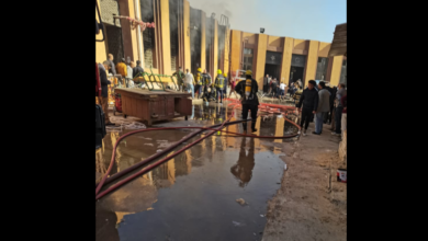 حريق بمخزن أدوية