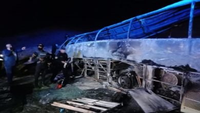 حادث تصادم أتوبيس وسيارة نقل بأسيوط